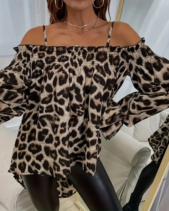Blouse Camisole Met Luipaardprint