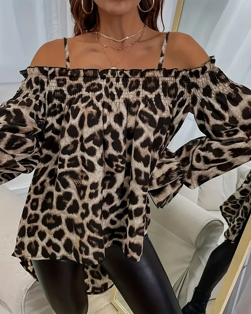 Blouse Camisole Met Luipaardprint