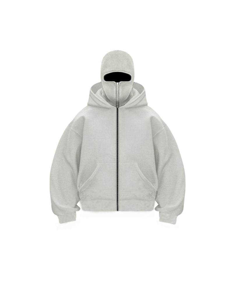 Unisex Sweatshirt Jas met Dubbele Capuchon en Rits