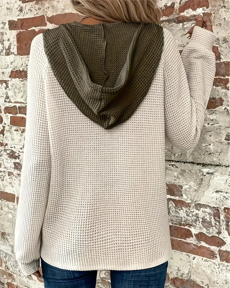 Gekapte V-Hals Met Kleurblokken