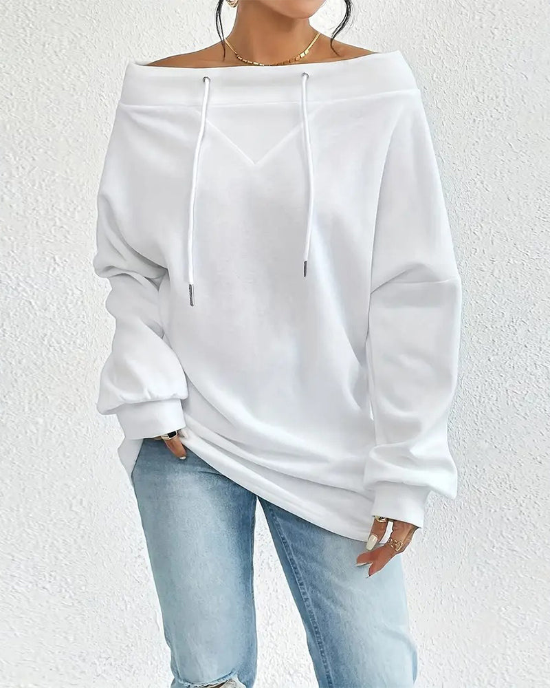 Sweatshirt Mode Effen Kleur