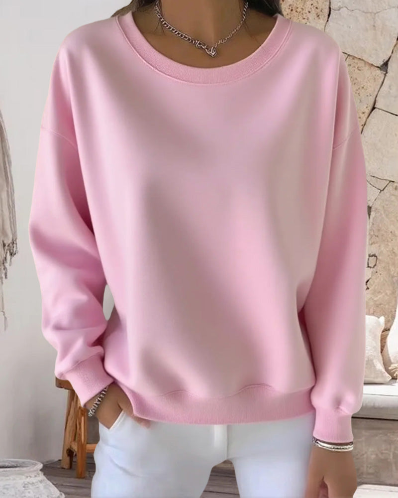 Hoodie Casual Effen Kleur