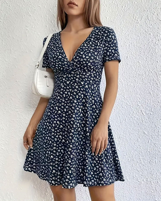Jurk Bloemen V-Hals Casual