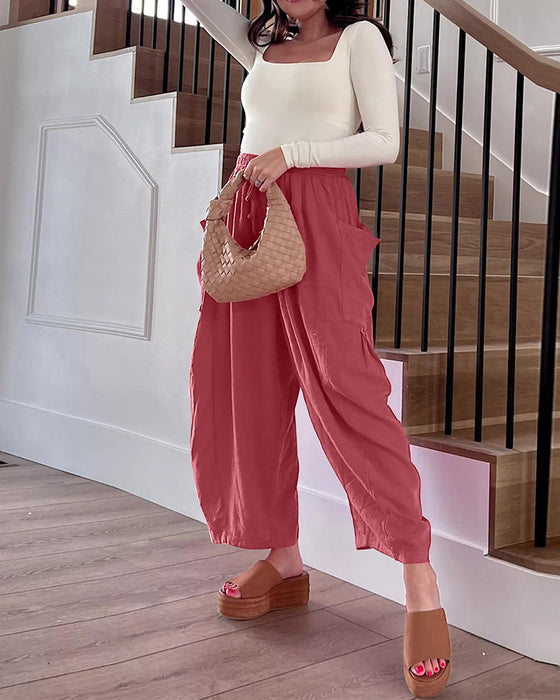 Broek Rechte Pijp Los Casual
