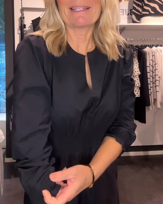 A-Lijn Jurk Met Pofmouwen En Getailleerde Pasvorm