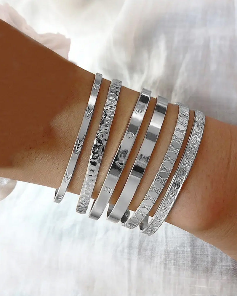 Zespuntige sterarmband set van 7 stuks