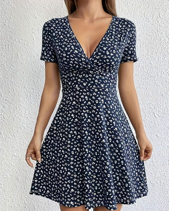 Jurk Bloemen V-Hals Casual