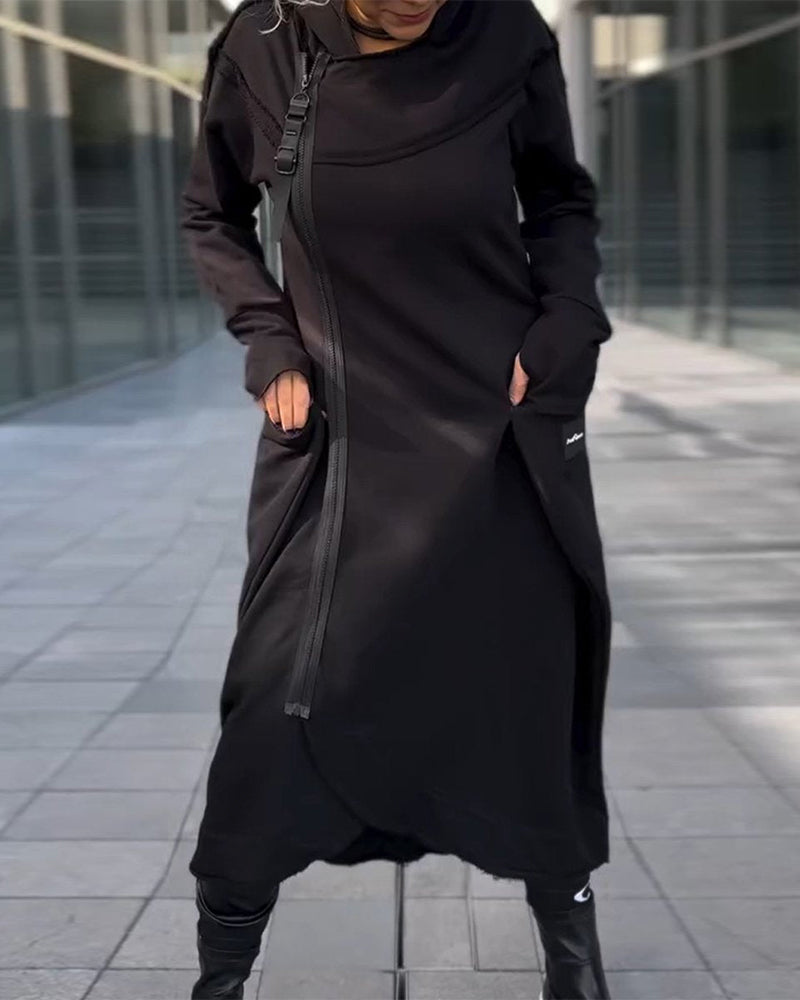 Effen kleur elegante losse jurk
