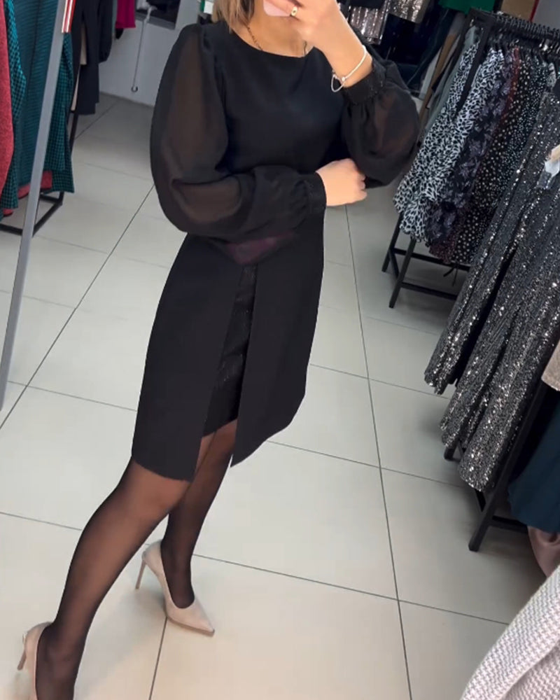 Elegante effen jurk