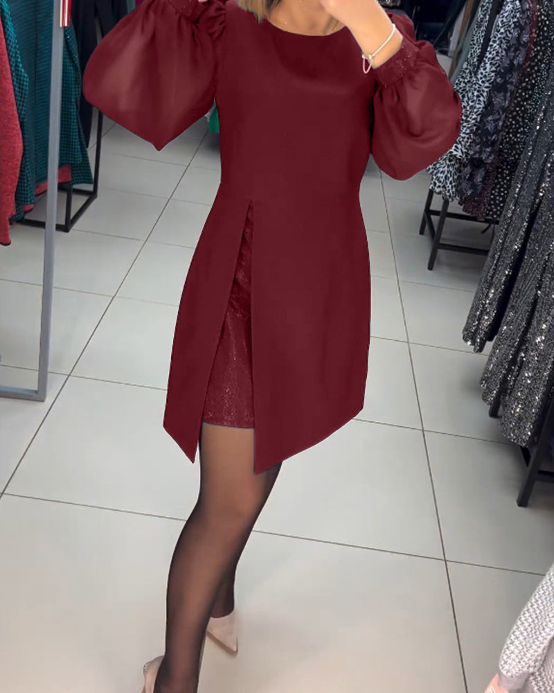 Elegante effen jurk