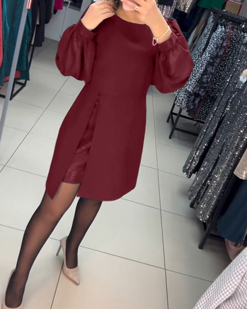 Elegante effen jurk