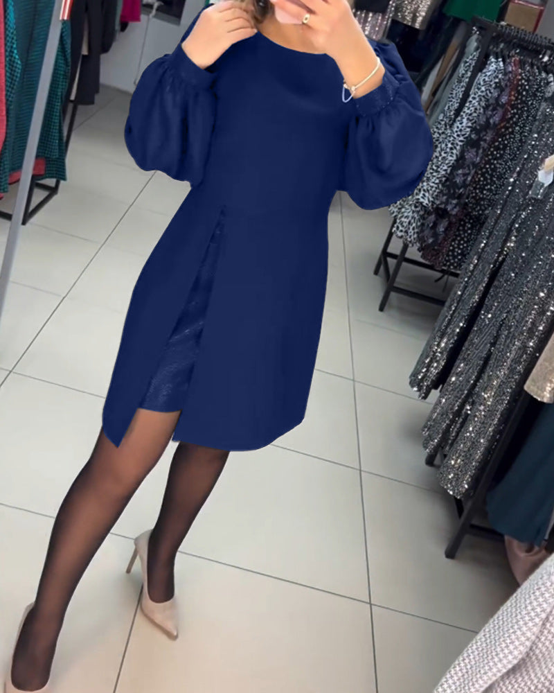 Elegante effen jurk