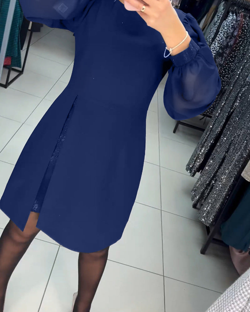 Elegante effen jurk