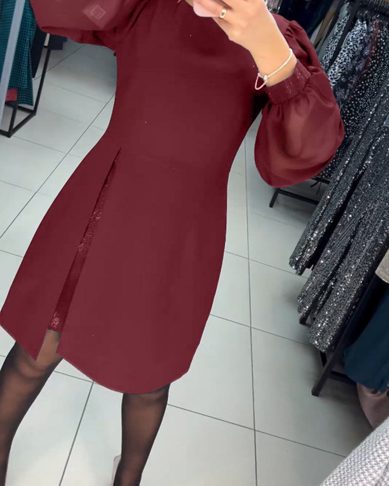 Elegante effen jurk