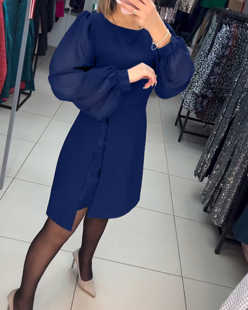 Elegante effen jurk