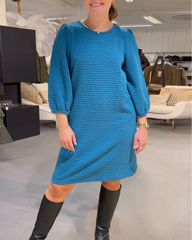 Elegante effen kleur jurk