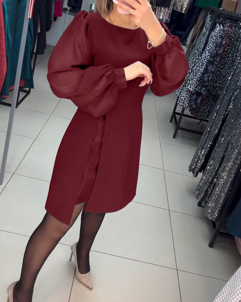 Elegante effen jurk