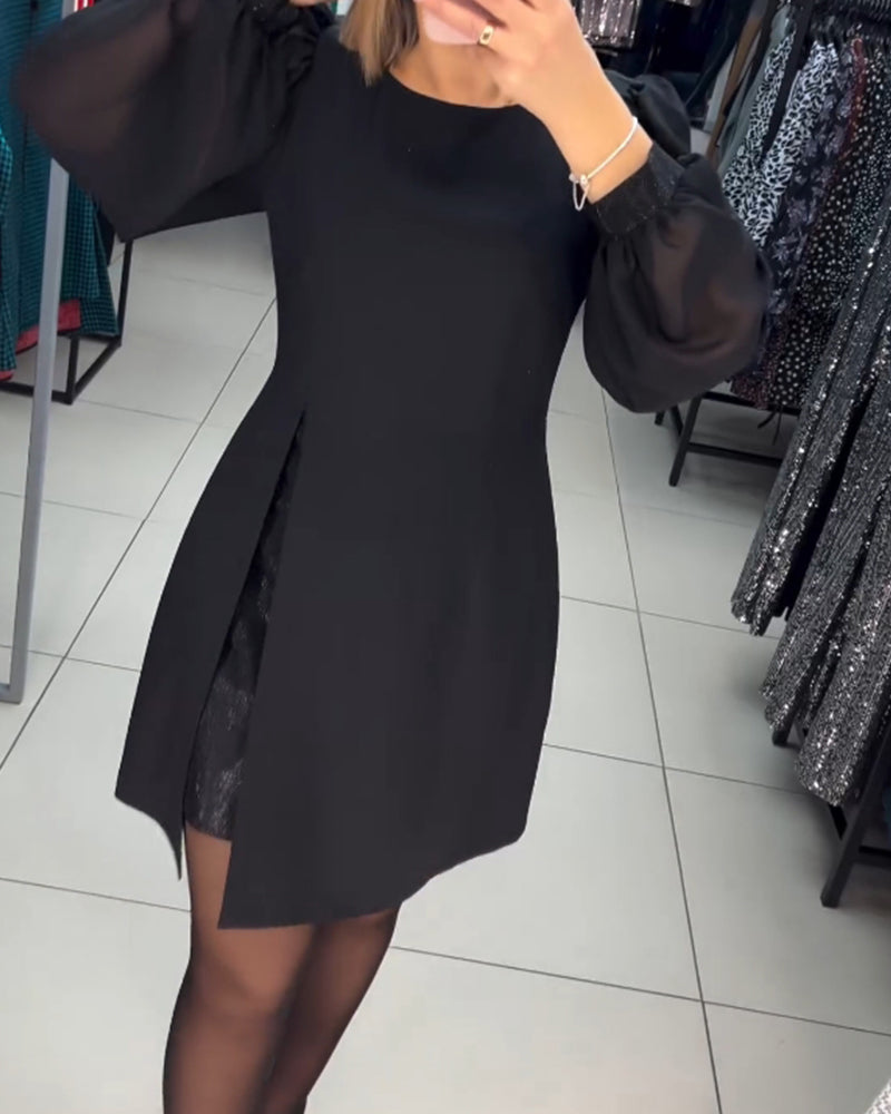 Elegante effen jurk