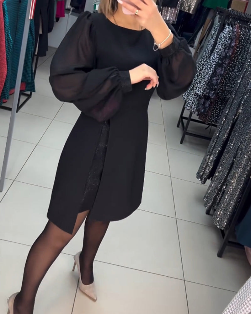 Elegante effen jurk