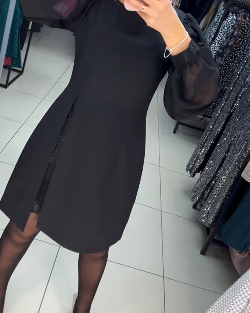 Elegante effen jurk