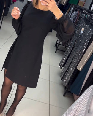 Elegante effen jurk