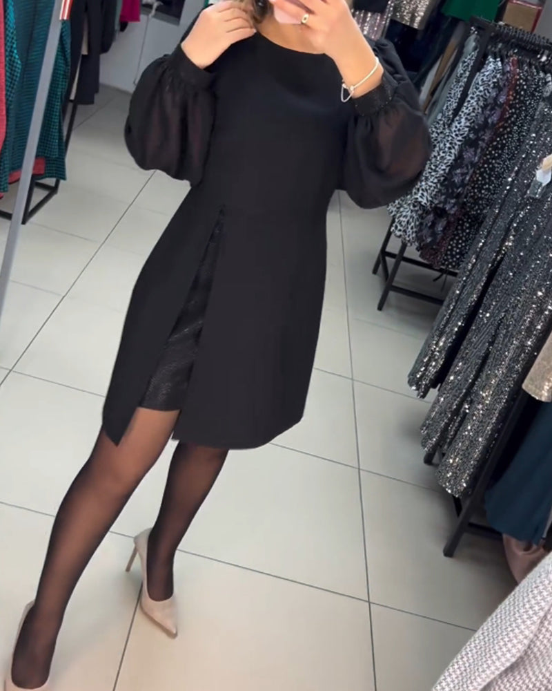 Elegante effen jurk