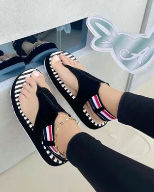 Sandalen met platformrits