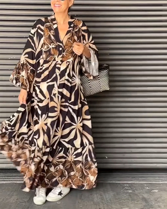 Losse Gedrukte Vakantie Jurk