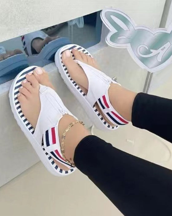 Sandalen met platformrits