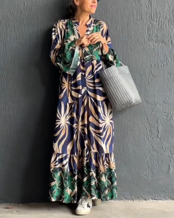 Losse Gedrukte Vakantie Jurk