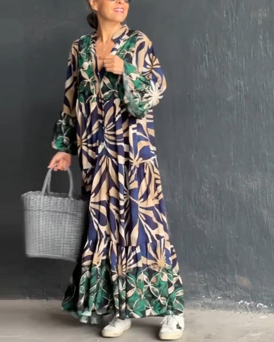 Losse Gedrukte Vakantie Jurk