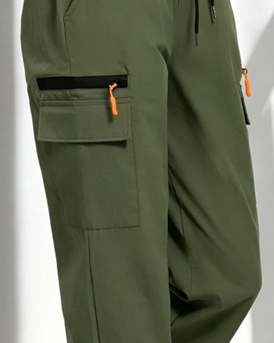 Pants Koord Los Casual Cargo