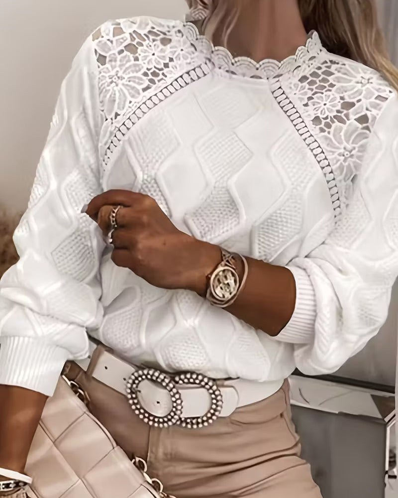 Trui Kantafwerking Mode Patchwork