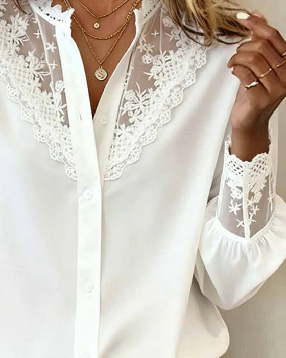 Shirt Stijlvol En Elegant Patchwork