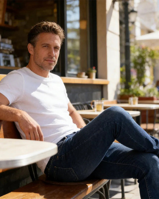 Jeans Heren Casual Effen