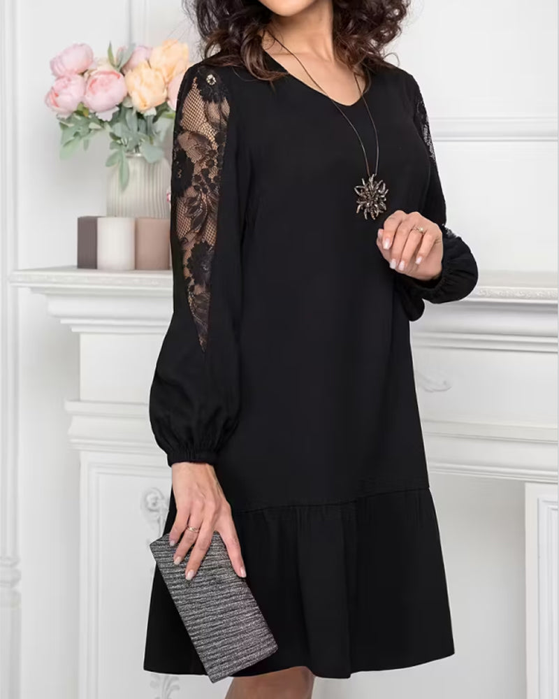 Jurk Maas Patchwork V-hals