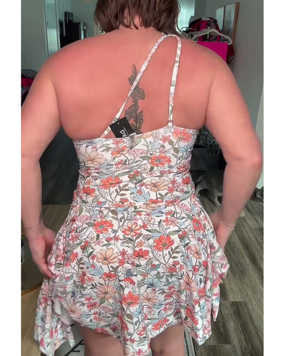 Badpak Eén-schouder Bloemenprint