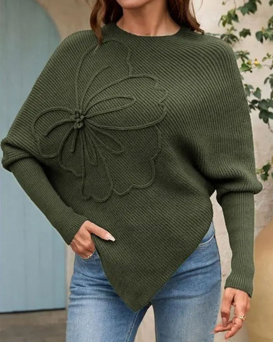 Pullover Stijlvol Bloemig Onregelmatig