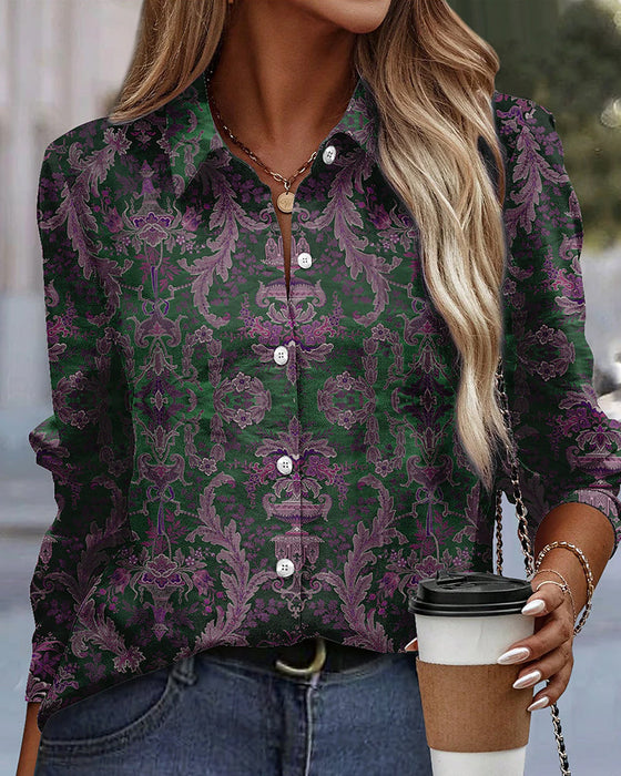 Casual blouse met lange mouwen en print