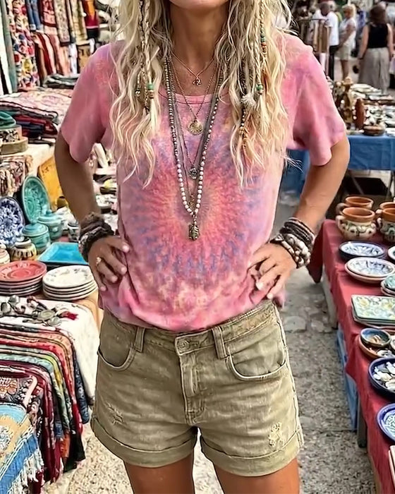T-Shirt Gradient Stropdas Verf