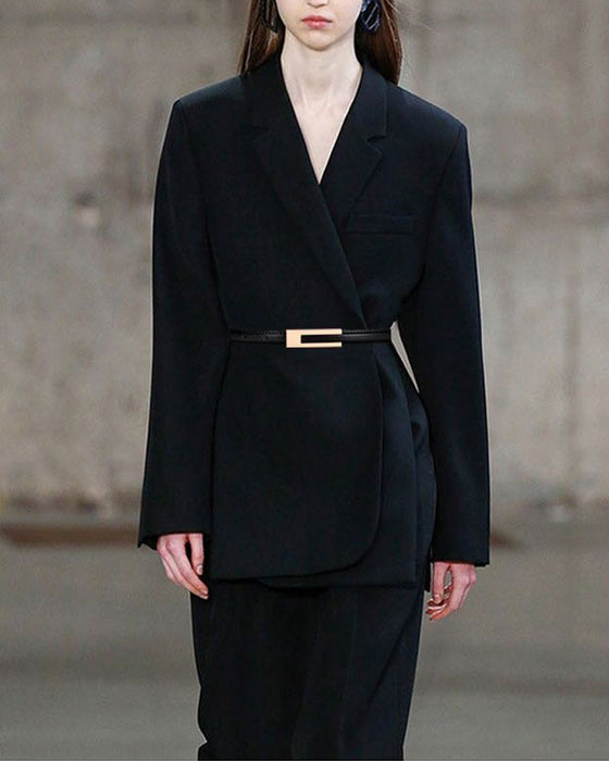 Eenvoudige retro effen dunne riem