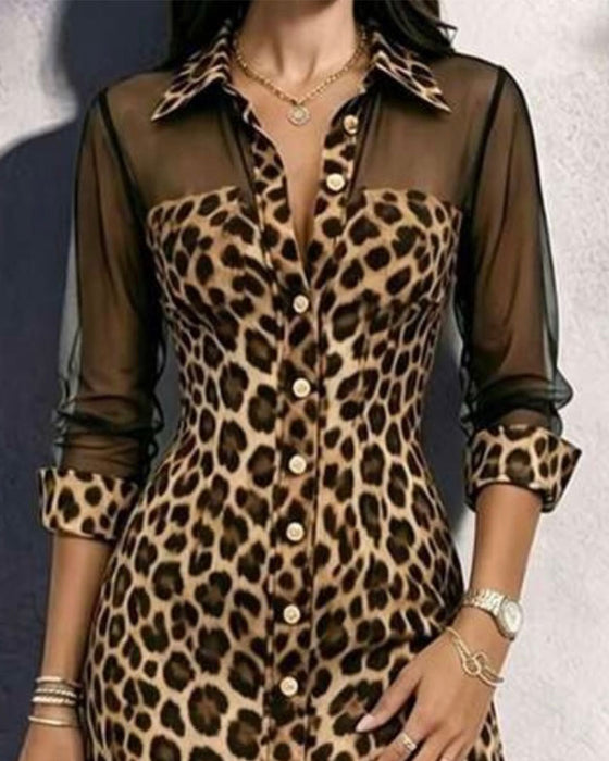 Jurk Slag Luipaard Trendy