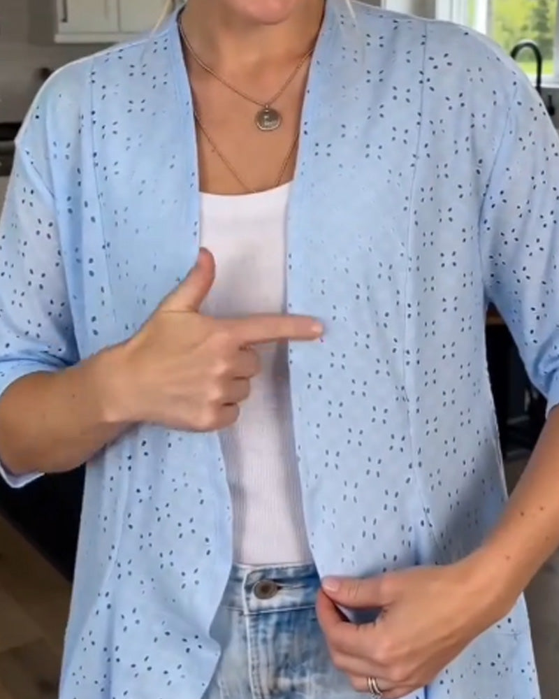 Jas Open Voor Uitsnijding Kort