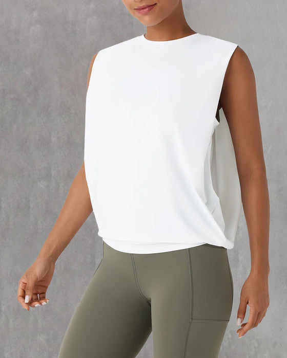 Vest Mouwloos Ronde Hals Sport