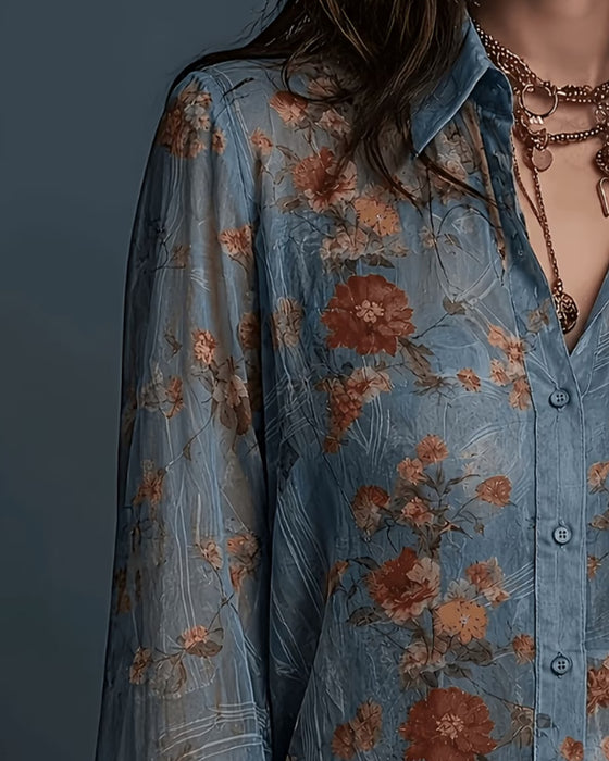 Blouse Bloemen Ruffle Slag