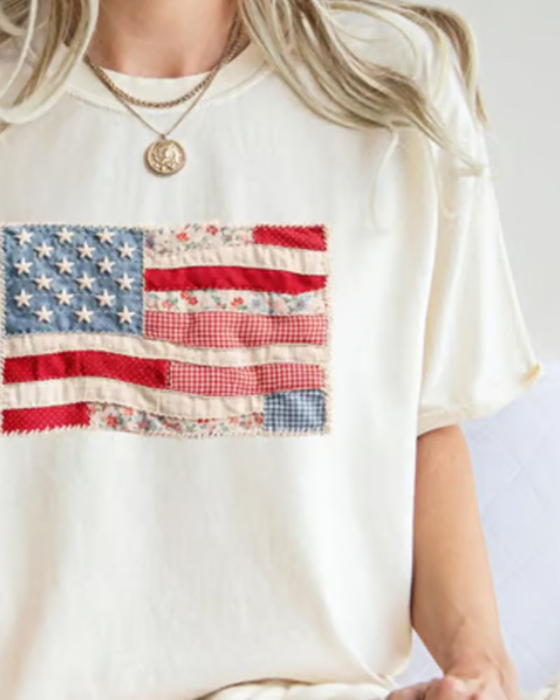 T-Shirt Vierde Juli Amerikaanse Vlag