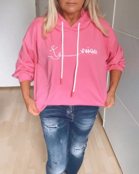 Losse hoodies met ankerprint