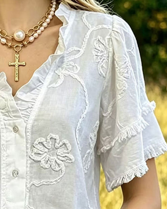 Blouse Franjezoom Pofmouw