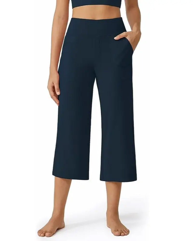 Broek Effen Casual Veelzijdig Cropped