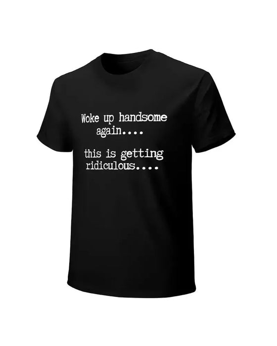 Heren T-Shirt Letter Print Ronde Hals